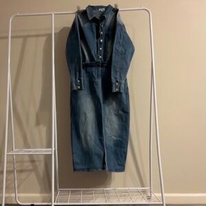 Fashionova stretchy denim jean dress.